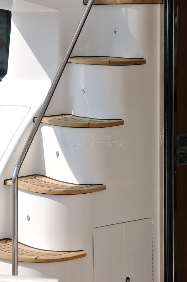 Stair of yacht in detail