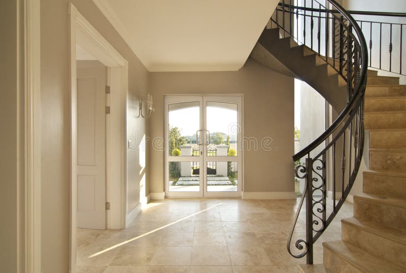 Staircase and front door