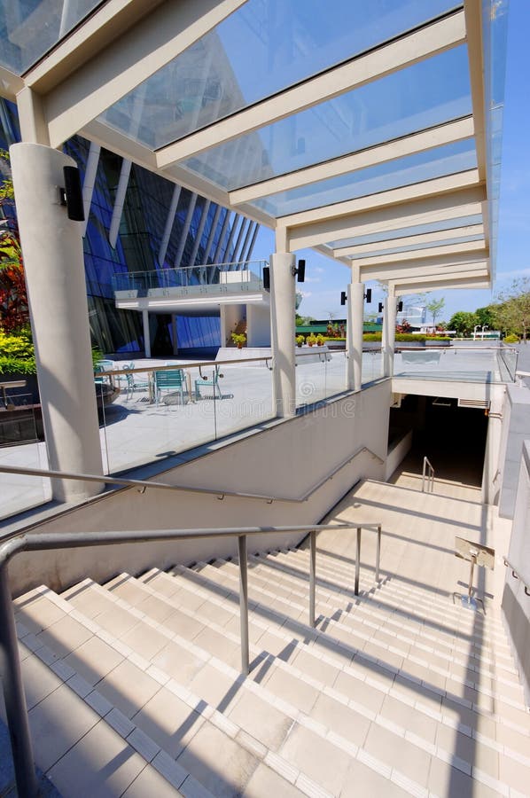 Staircase with glass roof