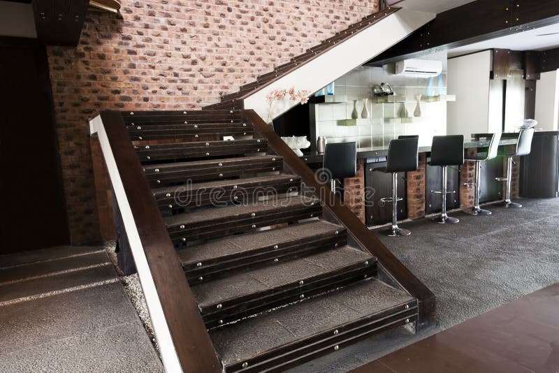 Staircase in a modern appartment stock image Staircase in a modern appartment stock image