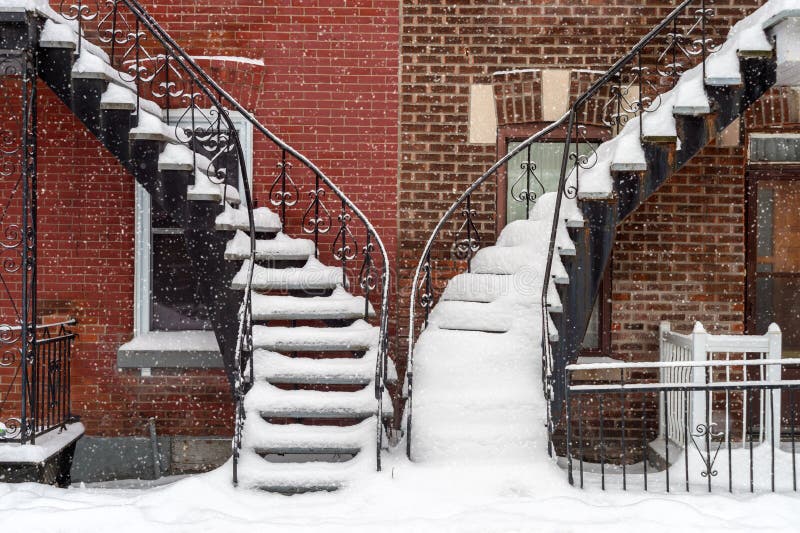 Staircases covered by snow royalty free stock images Staircases covered by snow royalty free stock images