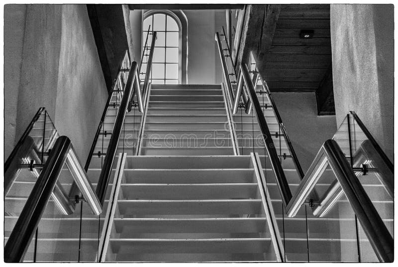 Black And White, Stairs, Architecture, Monochrome Photography Picture