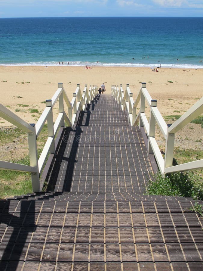 Stairs down to the beach stock photo. Image of beach 63241094