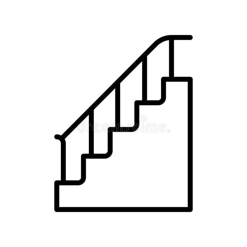 Stairs icon vector isolated on white background, Stairs sign , line and outline elements in linear style vector illustration Stairs icon vector isolated on white background, Stairs sign , line and outline elements in linear style vector illustration