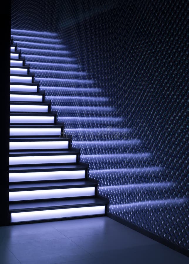 Stairs with lighting. stock image. Image of contemporary 89947577