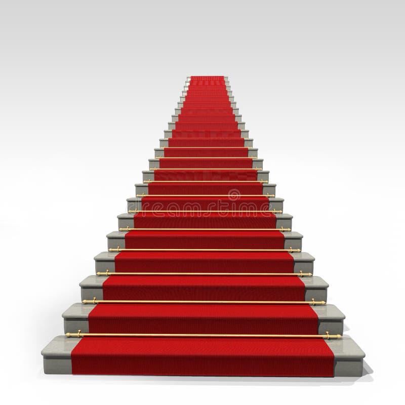 Stairs and red carpet stock illustration Stairs and red carpet stock illustration