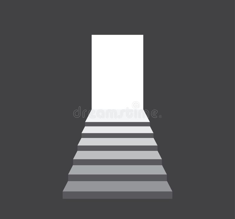 Stairs up to success vector