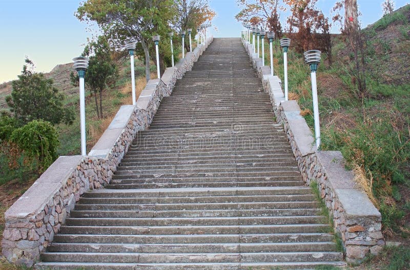 Stairway on the Mitridat mountain in Kerch