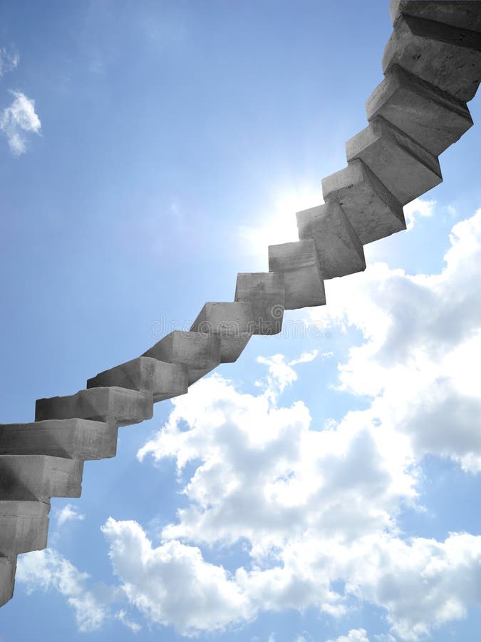 Stairway to heaven/success stock image. Image of road - 25793241