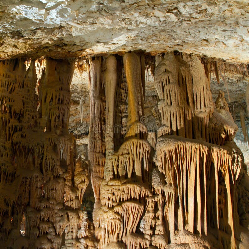 Stalagmite And Stalactite Meet / Stalactites and stalagmites are among