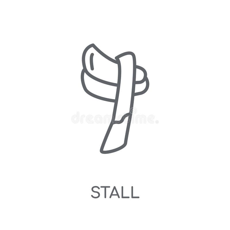 Stall linear icon. Modern outline Stall logo concept on white background from Winter collection. Suitable for use on web apps, mobile apps and print media