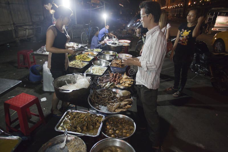 Stalle de nuit dans Phnom Penh photo stock Stalle de nuit dans Phnom Penh photo stock
