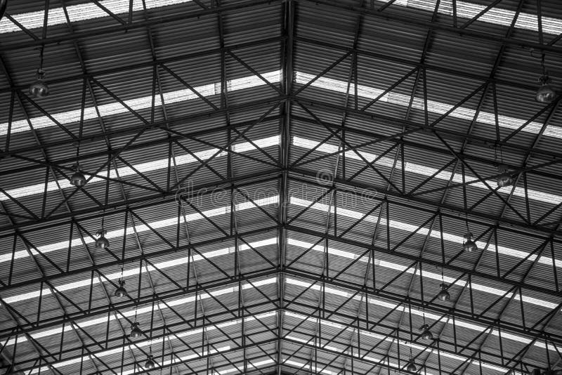 Stalowych struktur metalu budowa zadasza warsztat w fabryce