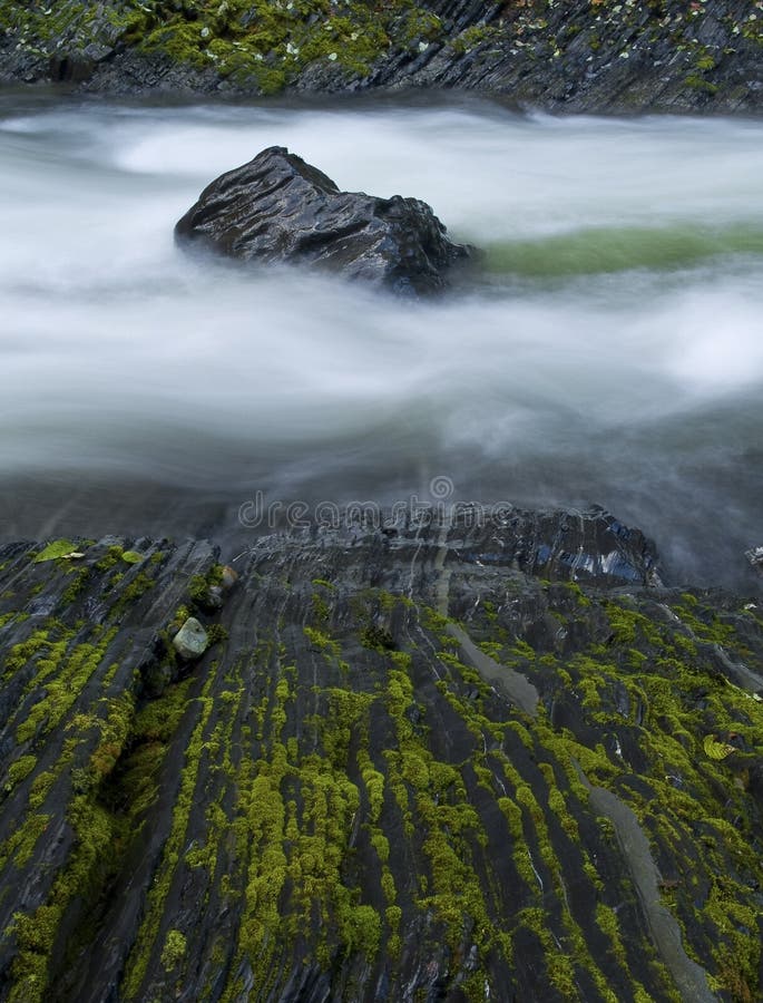 Stalwart rock stock image. Image of moss, resistant, stream 7248753
