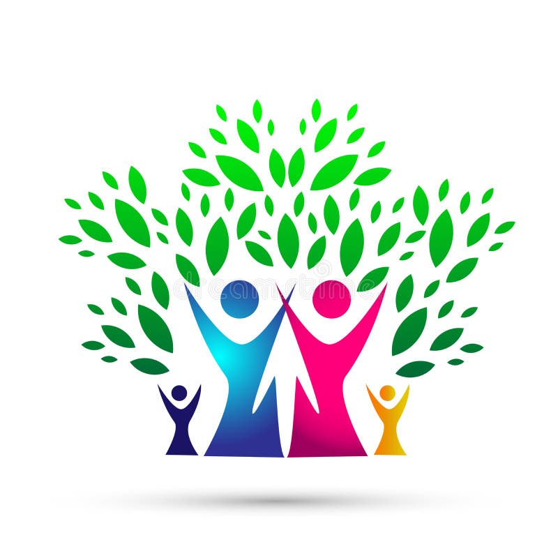 Stammbaumlogo, Familie, Elternteil, Kinder, grüne Liebe, Parenting, Sorgfalt, Symbolikonen-Designvektor auf weißem Hintergrund stock abbildung Stammbaumlogo, Familie, Elternteil, Kinder, grüne Liebe, Parenting, Sorgfalt, Symbolikonen-Designvektor auf weißem Hintergrund stock abbildung