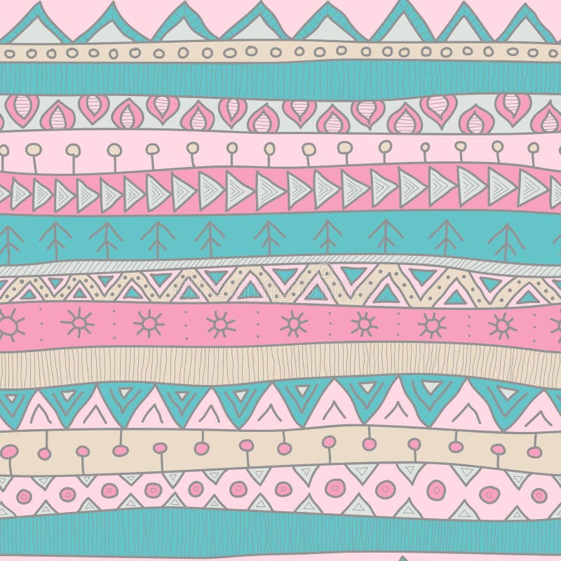 Stammenstijl naadloos vectorpatroon voor textiel, scrapbooking, verpakkend document en achtergrond Alleen bevroren boom royalty-vrije illustratie Stammenstijl naadloos vectorpatroon voor textiel, scrapbooking, verpakkend document en achtergrond Alleen bevroren boom royalty-vrije illustratie