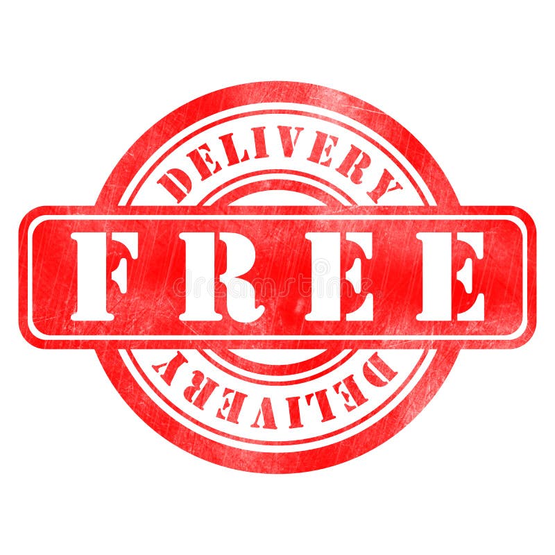 Free delivery stamp. stock vector. Illustration of print 17284610