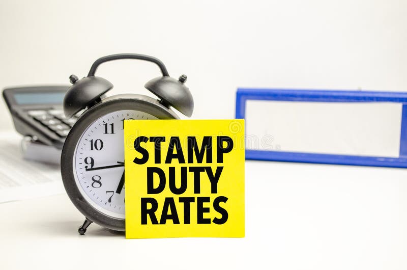 Stamp Duty Rates is Shown on the Conceptual Business Stock Image Image of money, duty 266515925