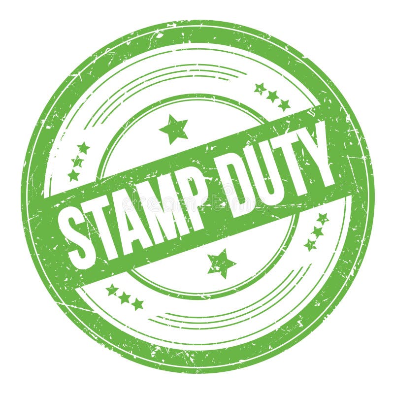 STAMP DUTY Text on Green Round Grungy Stamp Stock Illustration Illustration of duty, logo