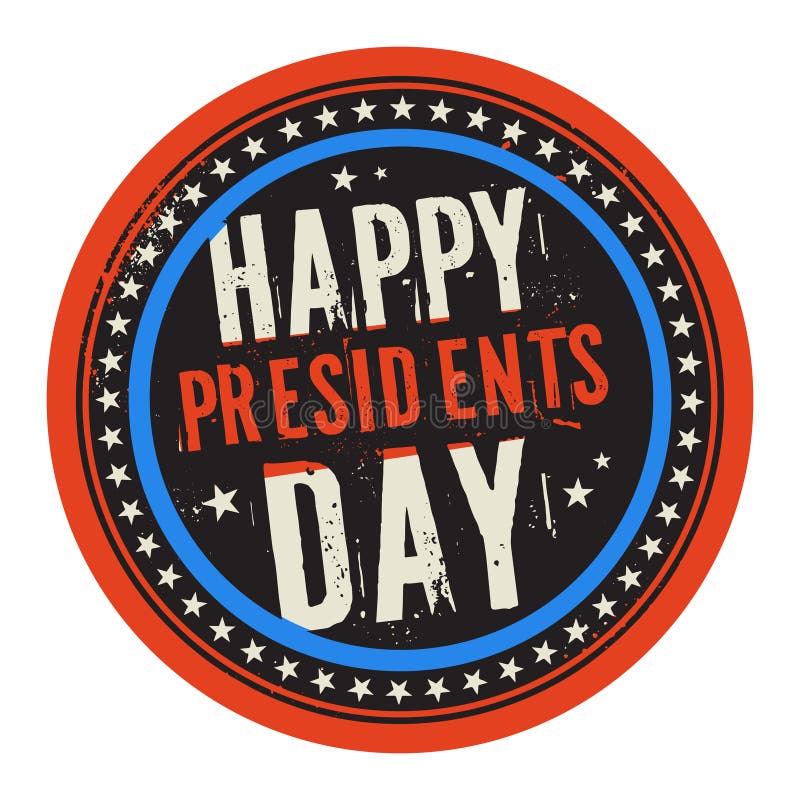 Sticker Label American Presidents Day Celebration Stock Illustrations