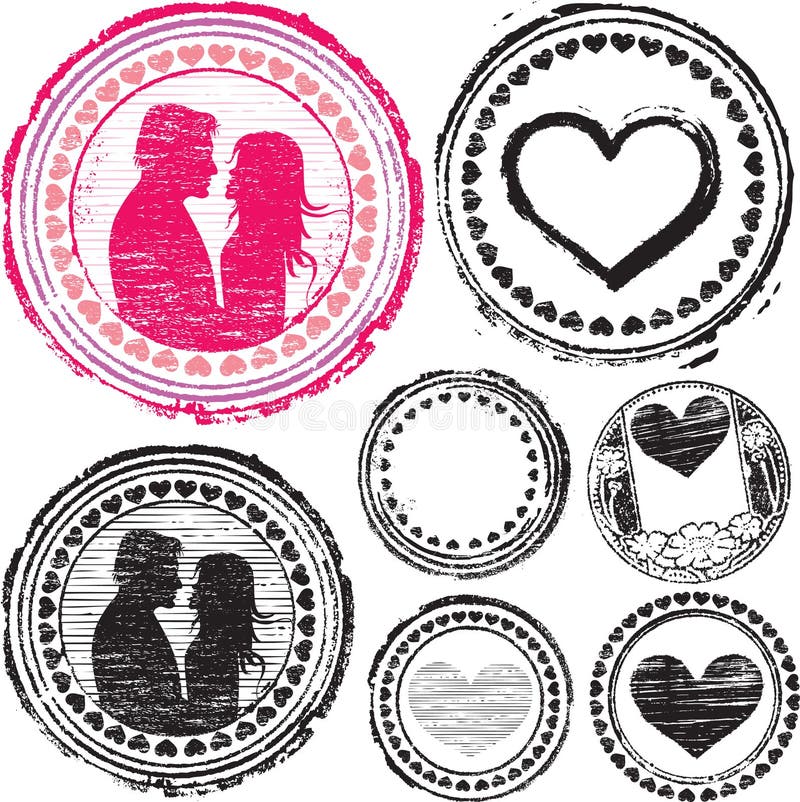 Love heart icon rubber stamp Royalty Free Vector Image
