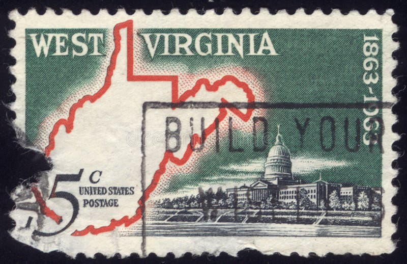 Stamp Printed in the Virginia. Stamp Printed by Virginia Editorial Stock Photo Image of