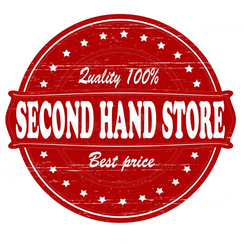 Second hand store stamp stock illustration. Illustration of bold 134507635