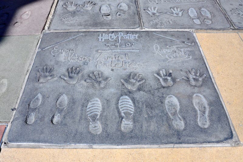 Stampa del Harry Potter sul boulevard di Hollywood fotografia stock Stampa del Harry Potter sul boulevard di Hollywood fotografia stock