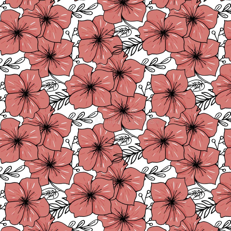 Stampa schizzata nei colori luminosi - fondo senza cuciture del fiore royalty illustrazione gratis Stampa schizzata nei colori luminosi - fondo senza cuciture del fiore royalty illustrazione gratis