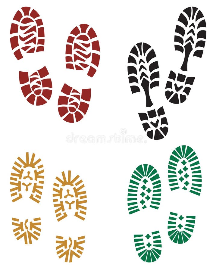 Stampe del piede royalty illustrazione gratis Stampe del piede royalty illustrazione gratis
