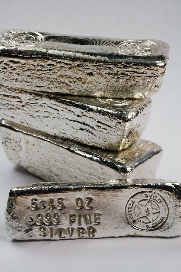 Stamped Silver Bullion Bars Stock Image Image of precious, investing