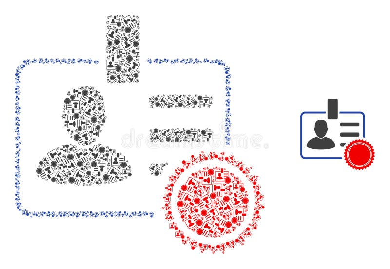 Stamped User Badge Recursive Collage of Self Icons royalty free illustration