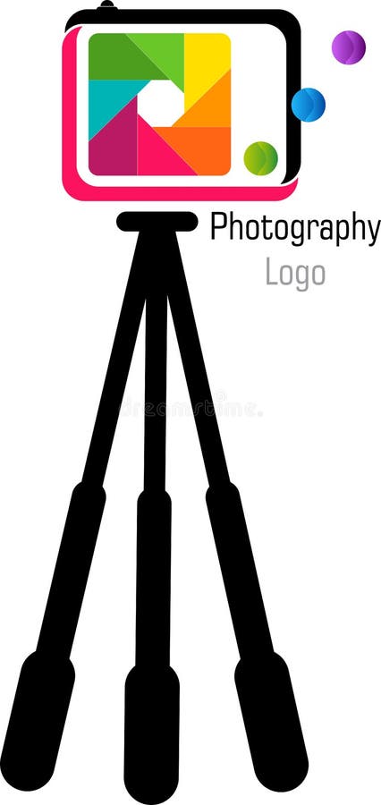Stand camera logo royalty free illustration