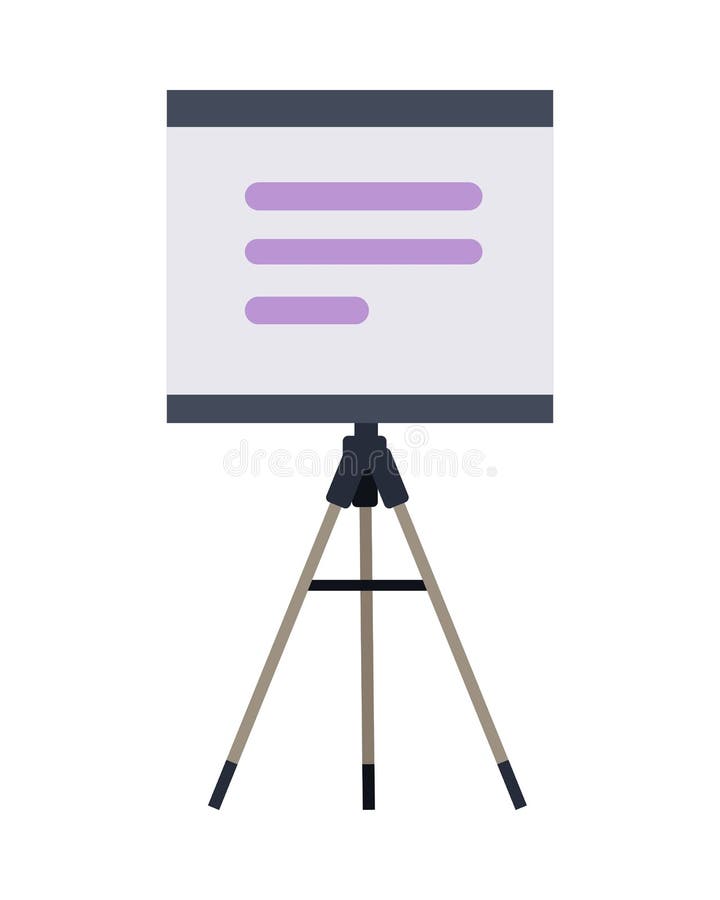 Stand with Charts and Parameters Stock Vector Illustration of