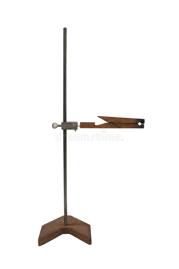 Stand and Clamp Holder Isolated on White Background with Clipping Path