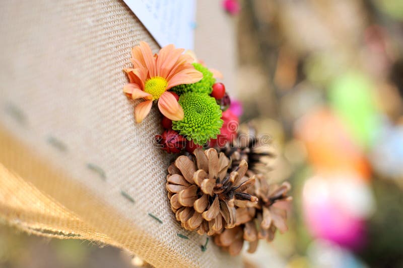 Flower and Cone Decoration stock image. Image of elegance 29908709