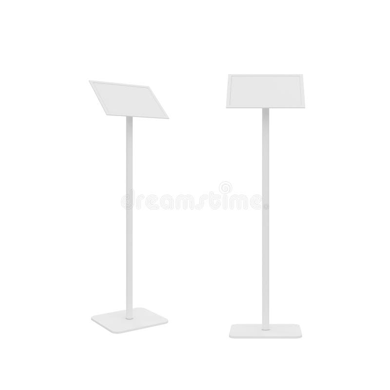 Stand Isolated on White Background, 3D Rendering Stock Illustration