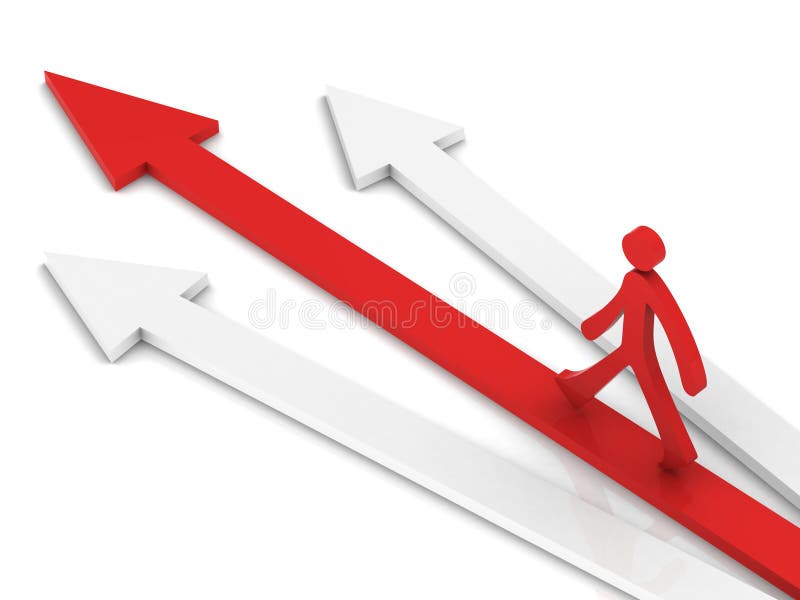 Stand Out from the Crowd stock illustration. Illustration of