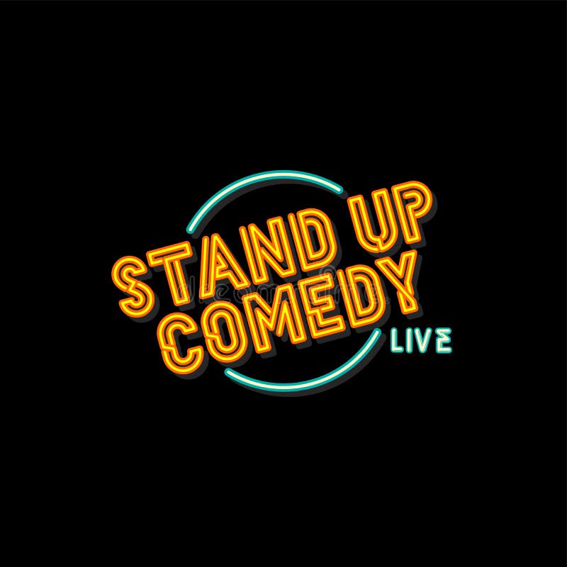 Stand Up Comedy Text Show Sunrays Retro Theme Stock Illustration ...