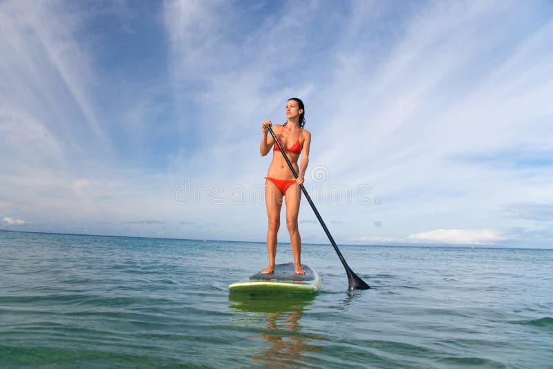 Stand up paddle board stock photo. Image of athlete, outdoor 10327034