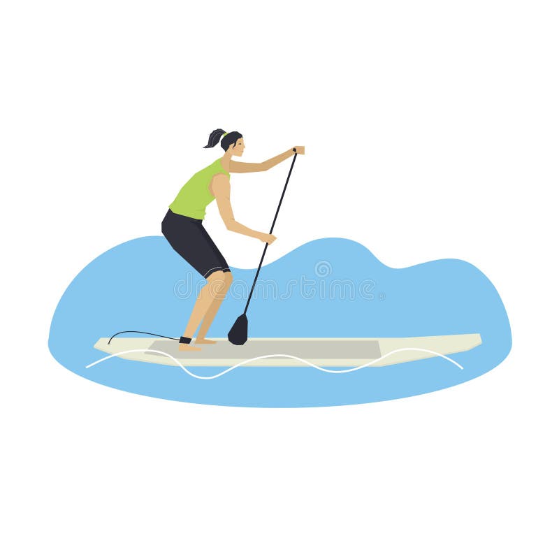 Stand Up Paddle Boarding Woman on a board Vector illustration vector illustration Stand Up Paddle Boarding Woman on a board Vector illustration vector illustration