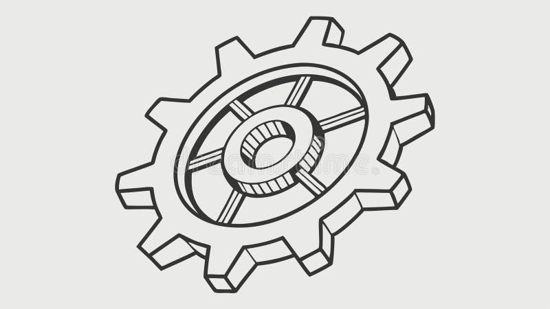 Standard Gear sau Cogwheel Vector Icon design vector Generative AI stock illustration