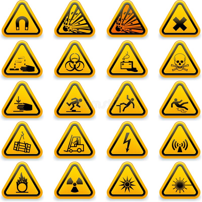 Standard hazard symbols stock vector. Image of standard 27585743