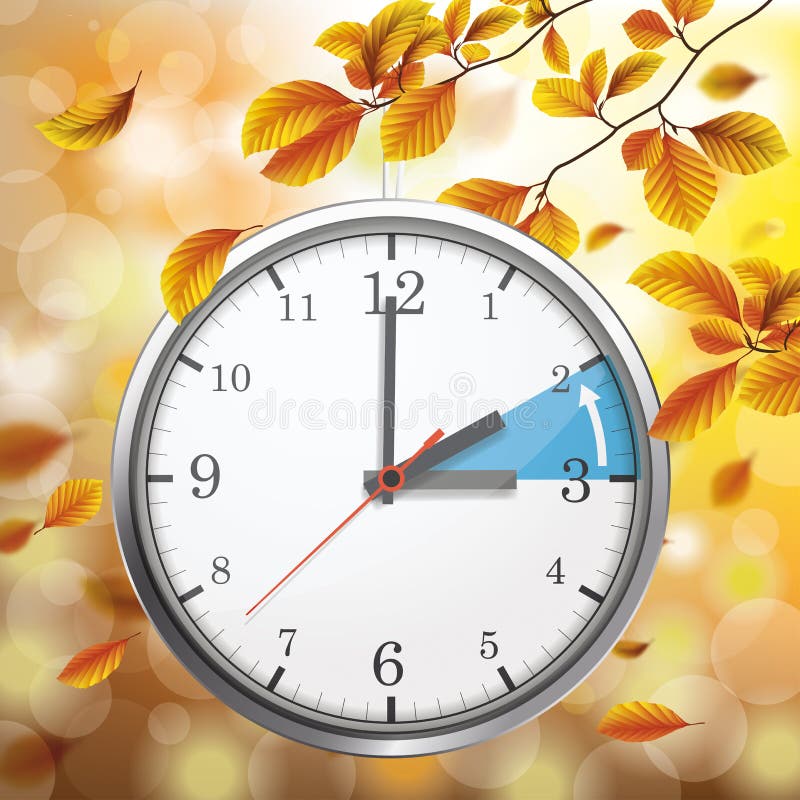 Standard Time Change Autumn Foliage Fall Beech Stock Vector