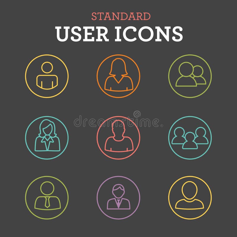 User std. Значок набор стандартов. Standard user. Crypto user icon.