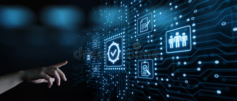 Standardqualitätssteuerbescheinigungs-Versicherungs-Garantie-Internet-Geschäfts-Technologie-Konzept lizenzfreie stockbilder