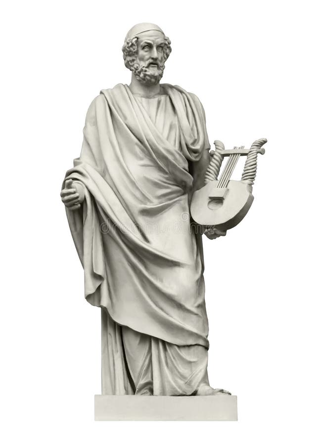Standbeeld van de oude Griekse dichter Homer