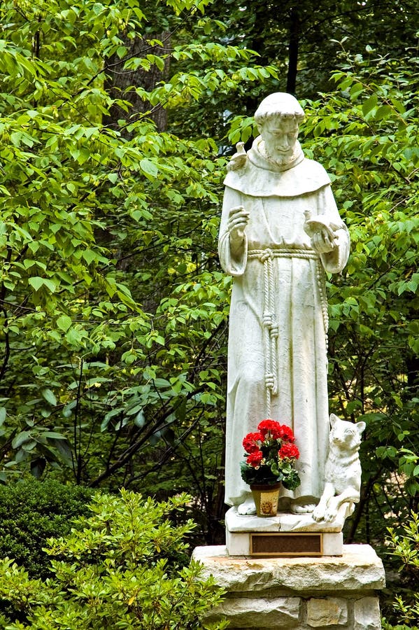 Standbeeld van St. Francis stock afbeelding Standbeeld van St. Francis stock afbeelding