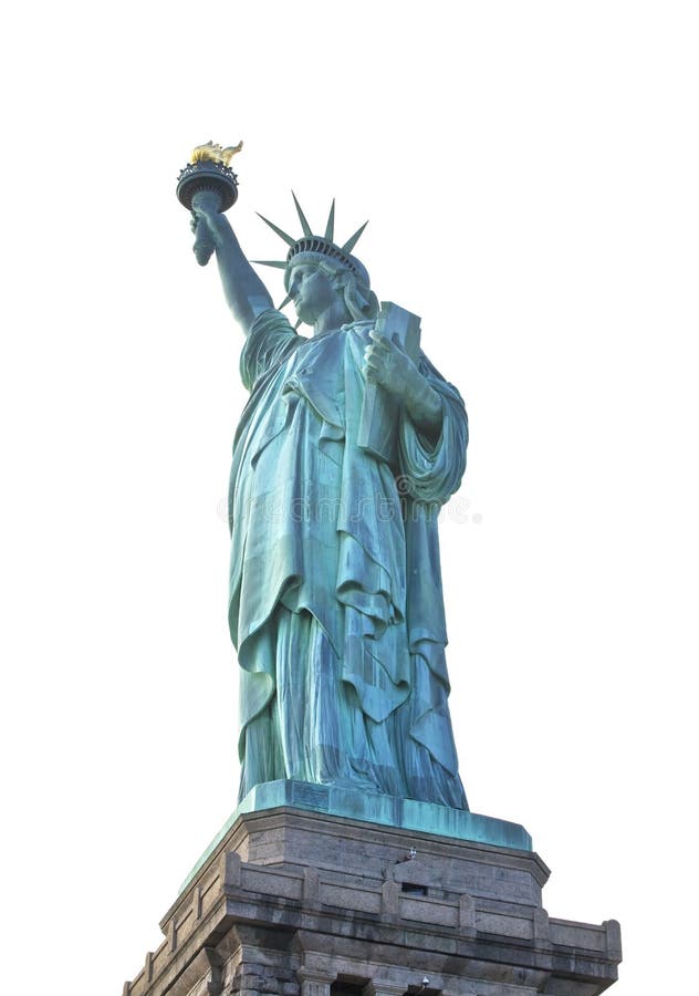 Standbeeld van Vrijheid in geïsoleerdeg de Stad van New York