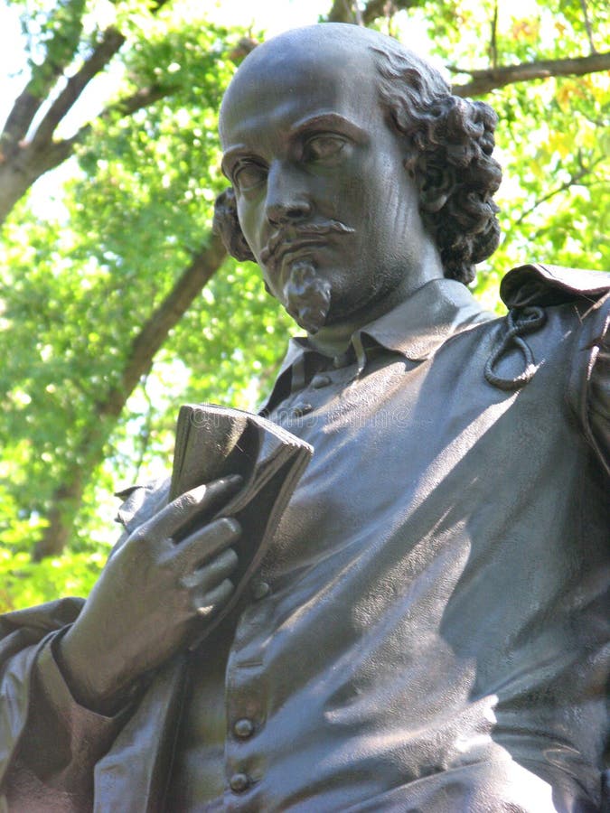 Statue of William Shakespeare on the literary row in Central Park, New York City. Statue of William Shakespeare on the literary row in Central Park, New York City